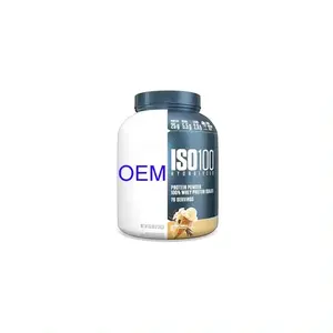 Vendedor de alto rango OEM ISO100 Polvo de proteína hidrolizada Sin gluten Absorción rápida Fácil digestión 25g de proteína 5,5G BCAA