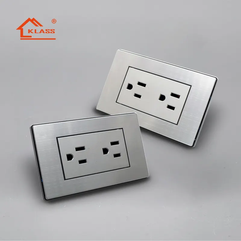 Panel de gama alta estándar americano, enchufe de luz triple con Usb Universal, interruptores de Panel eléctrico y enchufes