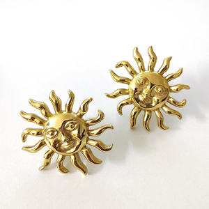 热销个性化黄铜笑脸太阳形拉手旋钮衣柜抽屉柜门拉手 - Product Image 5