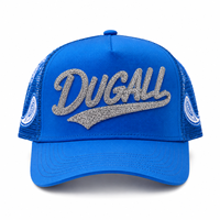 Casquette Trucker en Coton 5 Panneaux de Haute Qualité avec Logo Personnalisé et Maille Diamantée pour Femme – Vente en Gros, Réglable, Tendance Y2K HipHop