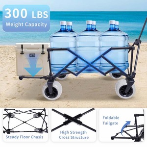 Carro de vagón deportivo grande extendido OEM, <span class=keywords><strong>ruedas</strong></span> de globo de vagón de <span class=keywords><strong>playa</strong></span> plegable - Product Image 4