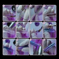 Formes à ongles en gel souple PMMA carrées à couverture complète, motif pétales de rose, pour French manucure, tampons 3D double forme pour nail art, vente en gros