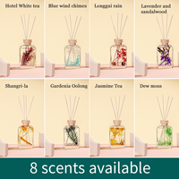 Diffuseur d'arômes sans flamme en fleurs séchées décoratives, mini-désodorisant parfumé à bâtonnets pour la maison, vente en gros