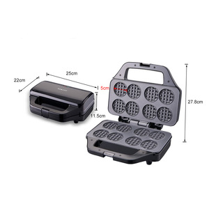 Machine à <span class=keywords><strong>gaufres</strong></span> et sandwichs électrique 8 trous pour petit-déjeuner, appareil domestique DIY pour aliments légers, essentiels transfrontaliers pour le petit-déjeuner - Product Image 4