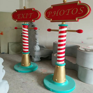 Letrero Navideño Festivo de Fibra de Vidrio en 3D, Artículos de Decoración Navideña Comerciales, Letrero Navideño para Interiores y Exteriores, Letrero de Dirección para Eventos - Product Image 2