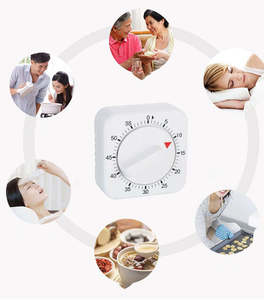 Gadgets de cuisine carré 60 minutes compte à rebours visuel réveil rappel mécanique cuisine rotation minuterie pour la cuisine - Product Image 6