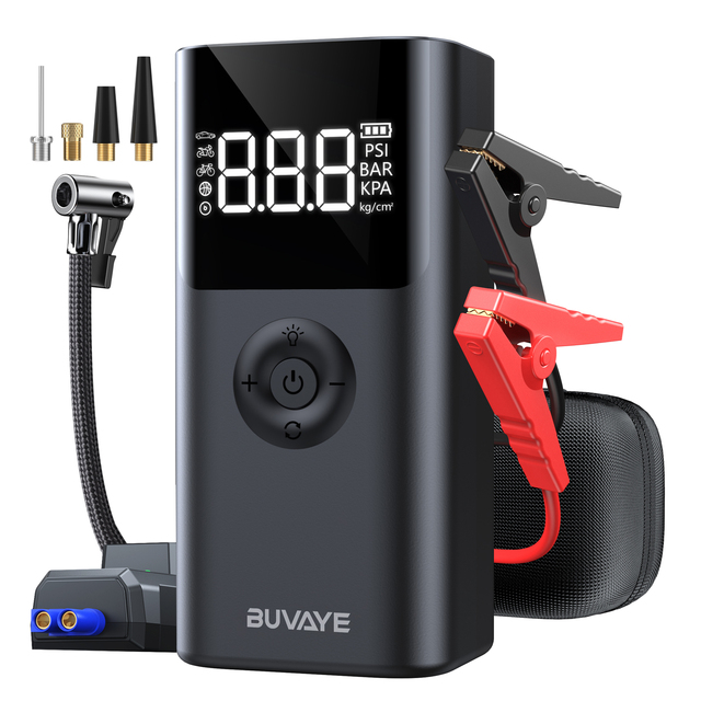6000A Jump Starter with 150PSI Air Compressor Portable Car Battery Booster for All Gas and Diesel Engines