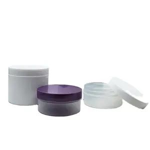 Leere 180g doppelwandige Kunststoff-Rund gläser Kunststoff-Kosmetik creme behälter mit Schraub deckel