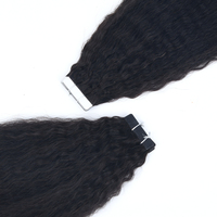 K.SWIGS 2024 Extension di Capelli Umani Remy con Nastro Adesivo, Onde Naturali, Onde Profonde, Jerry Curl, Italian Curl, Texture Liscia e Setosa