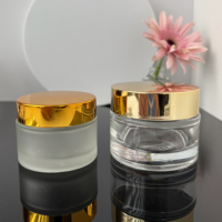 Pot en verre écologique unique, transparent, vide, pour crème visage et beurre corporel, 5ml, 10ml, 15ml, 20ml, 30ml, 50ml, 100ml