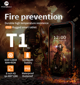 Phonemax IP68 8 pulgadas resistente Android 10 Tablet NFC 2D escáner <span class=keywords><strong>de</strong></span> código <span class=keywords><strong>de</strong></span> barras 12100mAh Batería grande 4G USB Octa <span class=keywords><strong>WiFi</strong></span> pantalla táctil - Product Image 2