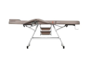 Grauer Klappbarer Leder <span class=keywords><strong>Massage</strong></span> Tisch Salon Hocker Tattoo Bett für Spa Schönheit Haar Wohnzimmer Schlafzimmer Hotel Gebrauch - Product Image 6