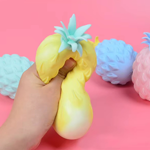 Small Pineapple Simulated <b>Squeeze</b> <b>Ball</b> Squishy Toy Super Soft TPR for All Ages Stress Relief & Creative Gift Popular for All - Product Image 2