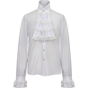 Camisa <span class=keywords><strong>de</strong></span> Manga Larga Renacentista para Hombre, Camisa Medieval Pirata Steampunk Colonial, Disfraz <span class=keywords><strong>de</strong></span> Halloween, Ropa Gótica Vintage - Product Image 2