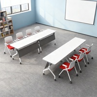 Offres sur 360 °   Bureaux de bureau pivotants, salle de réunion, salle de formation, table d'ordinateur pivotante multifonctionnelle avec tiroirs sur roulettes
