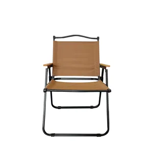 Promotion bas prix chaise de Camping pliante étanche dossier réglable cadre en Tube d'acier personnalisé chaise Kermit