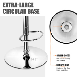 Tabourets <span class=keywords><strong>de</strong></span> bar modernes carrés en cuir PU <span class=keywords><strong>avec</strong></span> <span class=keywords><strong>dossier</strong></span> <span class=keywords><strong>pivotant</strong></span> réglable en hauteur <span class=keywords><strong>avec</strong></span> accoudoirs - Product Image 5