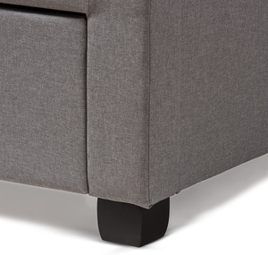Grigio tessuto di colore Hight <span class=keywords><strong>testata</strong></span> con due drawes pulsante in tessuto di stoccaggio <span class=keywords><strong>letto</strong></span> imbottito - Product Image 4