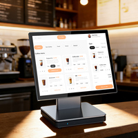 Sistema POS de Moda con Pantalla Táctil, Máquina de Punto de Venta de 15/15.6 Pulgadas, Caja Registradora Ultrafina con Refrigeración, Win10/11 para Salones y Cafeterías