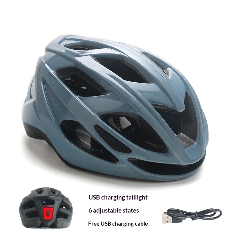 Bright gray helmet [with charging taillight]