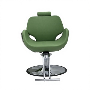 Fauteuil de Barbier Rose et Bleu pour Hommes, Salon de Coiffure et d'Esthétique, Atelier - Chaise Professionnelle en Cuir PU avec Repose-Pieds Réglable - Product Image 3
