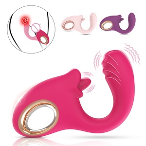 เครื่องสั่นกระตุ้นจุดจีสำหรับผู้หญิง แบบใช้ลิ้นเลีย ชาร์จผ่าน USB ผลิตจากซิลิโคน ของเล่นทางเพศสำหรับผู้หญิง ผลิตภัณฑ์สำหรับผู้ใหญ่ เครื่องนวดสั่น - Product Image 1