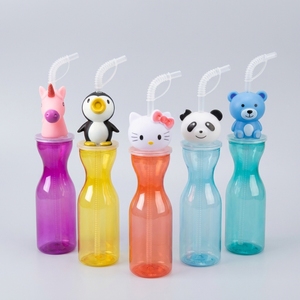 <span class=keywords><strong>ขวด</strong></span>น้ำหลอดดูดลายการ์ตูน 500 มล. สำหรับเด็ก วัสดุ PET พร้อมฝาปิดรูปสัตว์ รับทำโลโก้ ขายส่ง เก็บความร้อน/เย็น เหมาะสำหรับงานปาร์ตี้ครอบครัว - Product Image 6