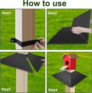 Sincapları kuş evlerinden uzak tutmak için sivri uçlu Metal 4x4 <span class=keywords><strong>Post</strong></span> Mount sincap saptırma plakaları - Product Image 2