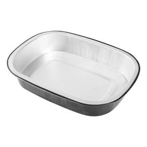 Récipients en papier d'aluminium <span class=keywords><strong>noir</strong></span> doré à paroi lisse casserole alimentaire durable pour la préparation des repas, l'emballage et le stockage - Product Image 4