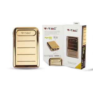 * Presa * portatile Power Bank oro 10000 Mah doppia uscita USB e ingresso Micro USB e Tipo C SKU-8907 - Elettronica / Telefonia e - Product Image 1