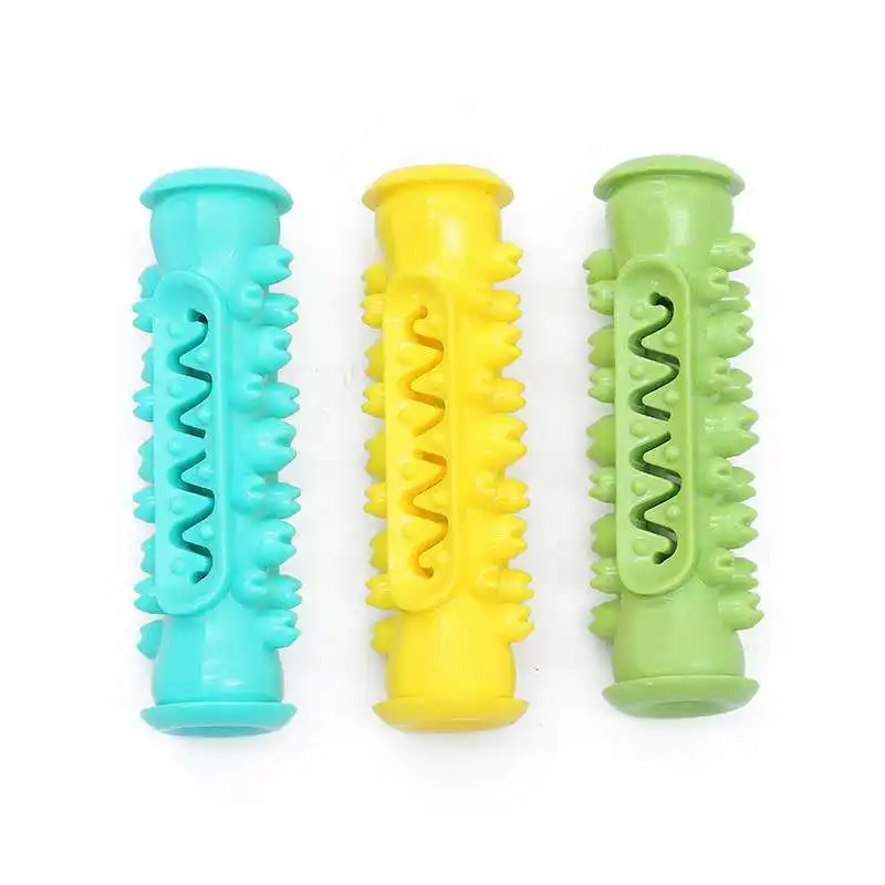 Креативные резиновые игрушки для чистки зубов домашних животных, многоцветная Интерактивная жевательная игрушка для собак, Жевательная палочка, жевательная игрушка для домашних животных