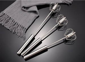 خفاقة بيض شبه أوتوماتيكية من الفولاذ المقاوم للصدأ 201، خلاط يدوي ذاتي الدوران، أدوات مطبخ لتحريك البيض - Product Image 4