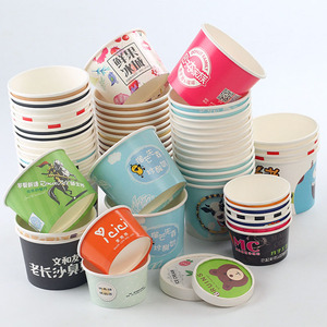 Personalizzato monouso 8oz 16oz Gelato <span class=keywords><strong>tazza</strong></span> di carta con coperchio per Gelato Gelato <span class=keywords><strong>biscotti</strong></span> lecca lecca - Product Image 6