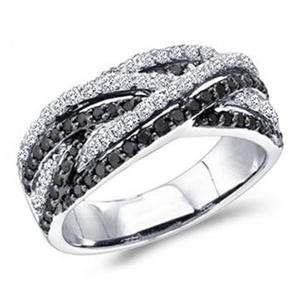 F1635 Women's Geometric <b>Eternity</b> Band <b>Ring</b> Lab Created <b>Cubic</b> <b>Zirconia</b> Pave Setting Engagement Fashion <b>Rings</b> - Product Image 1