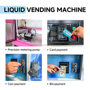 Distributeur automatique de détergent liquide rose YISO avec écran tactile et options de paiement multiples pour l'unité de distribution de savon à lessive - Product Image 3