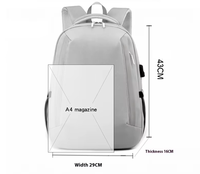 Sac à dos pour ordinateur portable en nylon élégant et de haute qualité, imperméable, résistant à l'usure, avec port de chargement USB, idéal pour les étudiants et les voyages quotidiens