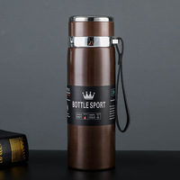 Nouvelle tasse thermos à double paroi en acier inoxydable 316, grande capacité, pour usage domestique, logo personnalisable, paille, isolation 6-12 heures