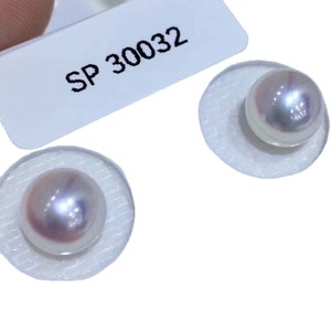 Perles d'Akoya en vrac, perles cultivées en eau de mer rondes de 7 à 7,5 mm, lustre naturel, matériau pour la fabrication de bijoux - Product Image 5