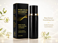 Shampo pewarna rambut hitam cokelat tua herbal Arab berkualitas tinggi produk baru OEM, pewarnaan cepat 3 in 1, pabrik asli