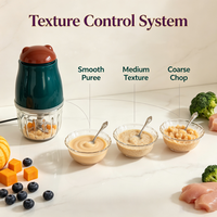 Robot culinaire électrique portable pour bébé, hachoir multifonctionnel pour fruits, légumes et viande, préparateur de repas pour bébé en forme d'ours