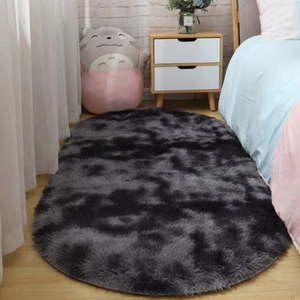 Tapis en fourrure épaisse de forme ovale, taille personnalisée, changeant de couleur, Alfombra Peluda De <span class=keywords><strong>La</strong></span> Sala De Estar, tapis de salon moelleux, tapis de sol - Product Image 1