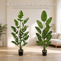 Grande plante artificielle en feuilles de bananier, en pot, pour la décoration intérieure du salon, plante verte artificielle pour la maison