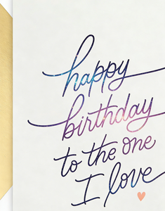 Tarjeta <span class=keywords><strong>de</strong></span> Felicitación <span class=keywords><strong>de</strong></span> Cumpleaños con Brillo Celestial, Estilo Escrito a Mano, Opción <span class=keywords><strong>de</strong></span> Regalo con Sentido - Product Image 1