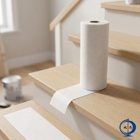 Tissu non tissé en polyester 100% blanc uni, écologique, respirant, imperméable, résistant aux taches et anti-déchirure, idéal pour la peinture DIY