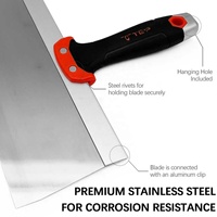 Ensemble de 7 truelles robustes avec couteaux à mastic et grattoir d'angle pour le ciment, le mastic et la décoration de bâtiments