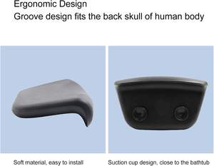 Focket oreiller <span class=keywords><strong>de</strong></span> bain ergonomique épais doux antidérapant ventouses <span class=keywords><strong>coussin</strong></span> <span class=keywords><strong>de</strong></span> soutien du cou imperméable pour Spa bain à remous bain <span class=keywords><strong>de</strong></span> Massage - Product Image 2