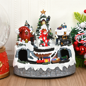 Adorno Navideño de Resina LED con Molino de Viento, Función Giratoria, Música, Casa de Jengibre, Ecológico, Duradero, Decoración al por Mayor de Fábrica - Product Image 5