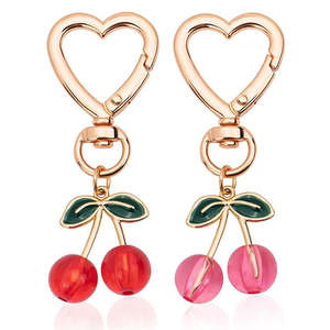 Llavero con Colgante de Cereza Exquisito en Oferta, Decoración para Bolso de Mano, Bolso de Hombro, Llavero de Alta Calidad, Accesorio para Bolsos - Product Image 3