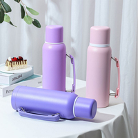 Botol air Kemah, termos olahraga berkemah kapasitas besar 1L dinding ganda, botol air Stainless Steel Yerba Mate, cangkir termos