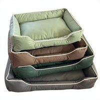 Lit pour animaux de compagnie en polyester doux, lit rectangulaire pour chien, lit pour chat, coton PP, nid de sommeil intérieur toutes saisons